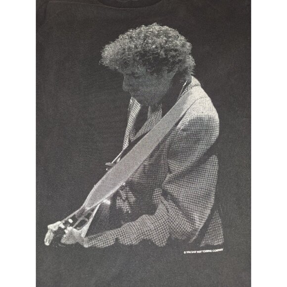 Vintage 1994 Bob Dylan Concert Shirt Sz Large Black East West Touring Co LEE - Picture 10 of 11